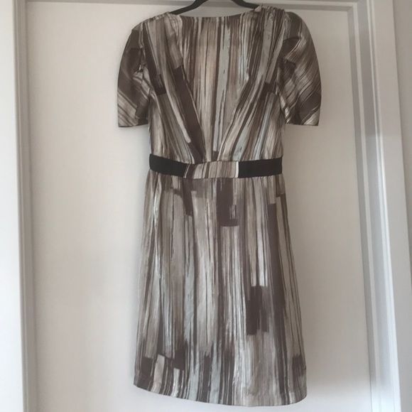 Max and Cleo Taupe Satin Dress - Size S - Picture 5 of 7